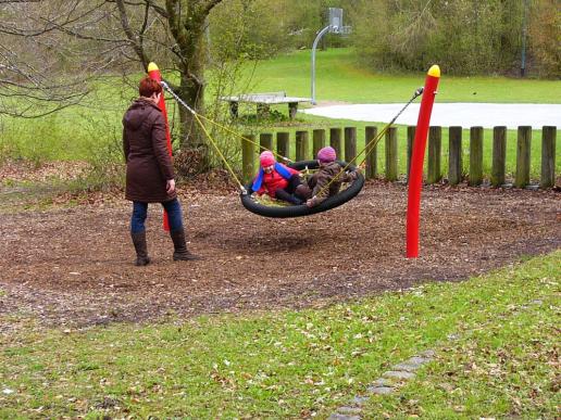 ...noch schnell auf den Spielplatz im Park