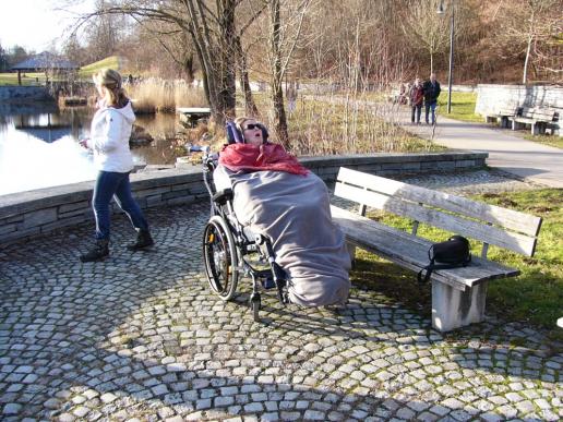 es ist schönes Wetter wir gehen 