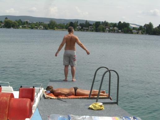 Sonnenbad und Wasserbad